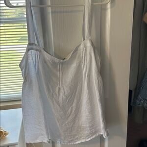 J. Crew White Sleeveless Blouse